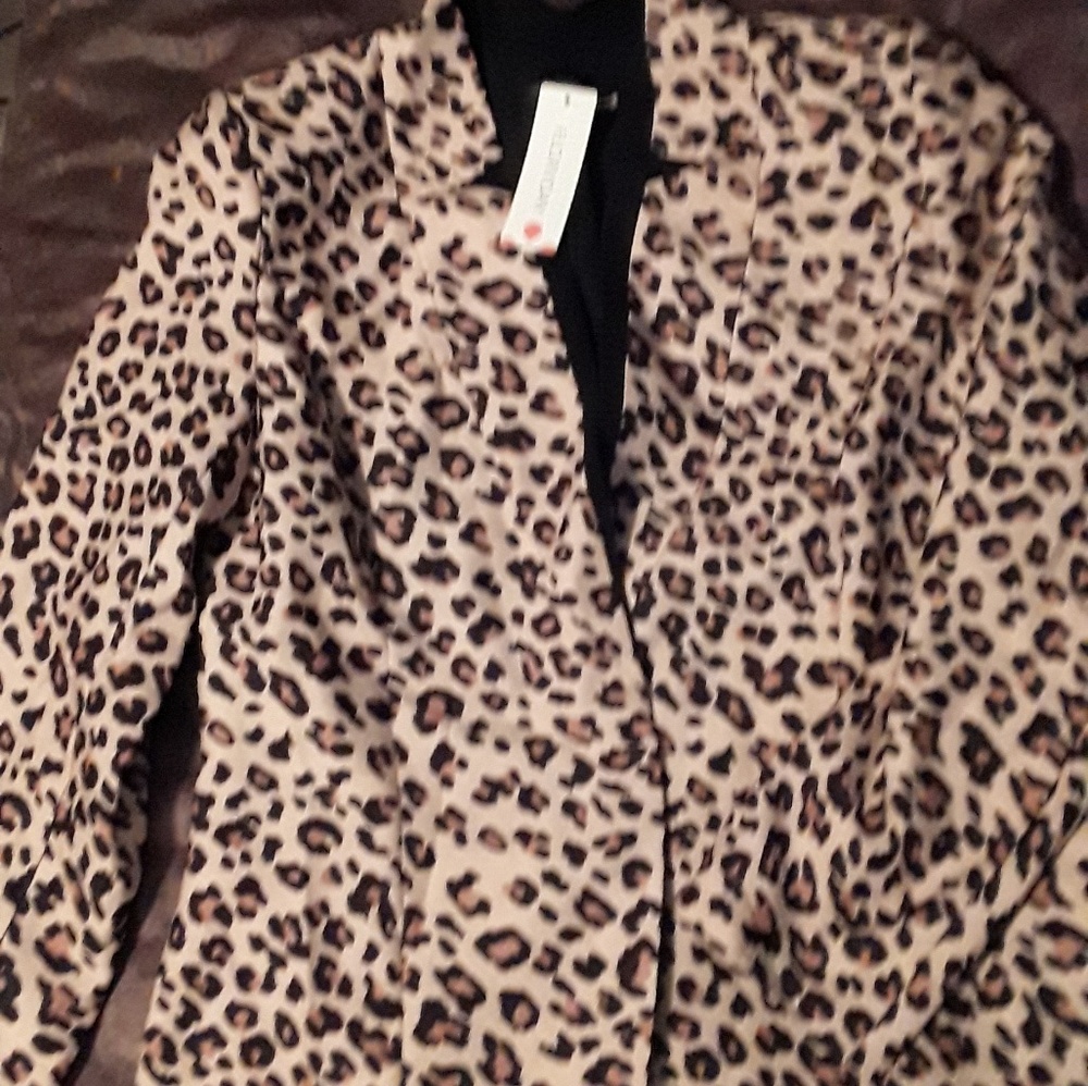 Floryday long leopard blazer
